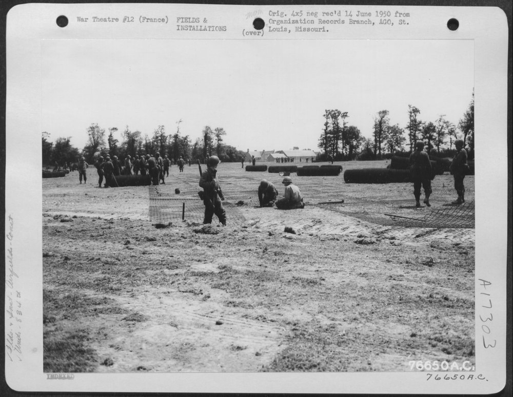 Airfield construction at St Pierre Du Mont