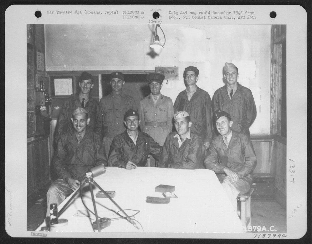 Allied Officers At Hanowa Prisoner Of War Camp