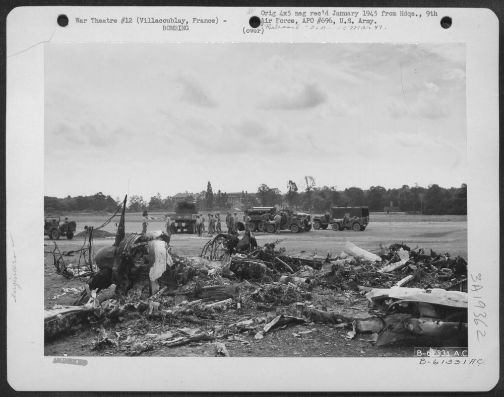 American Battalion Repairs Airstrip Villacoublay