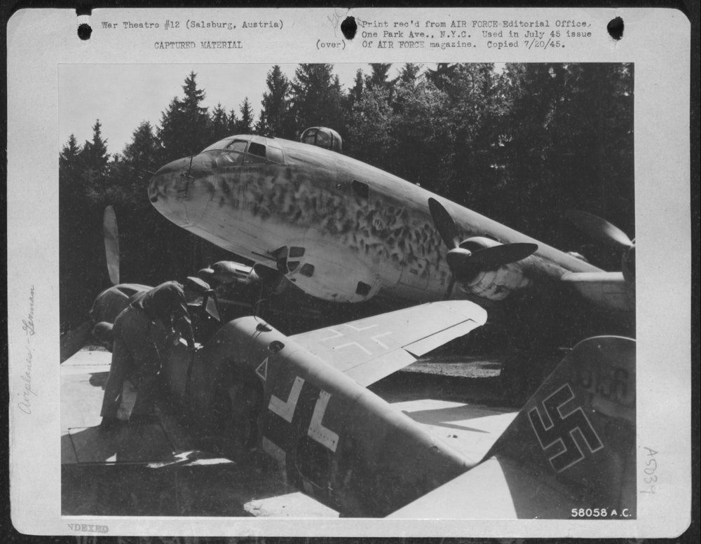 American Pilot Inspects Me-109 At Salsburg