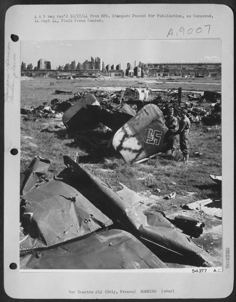 American soldiers at Orly airdrome