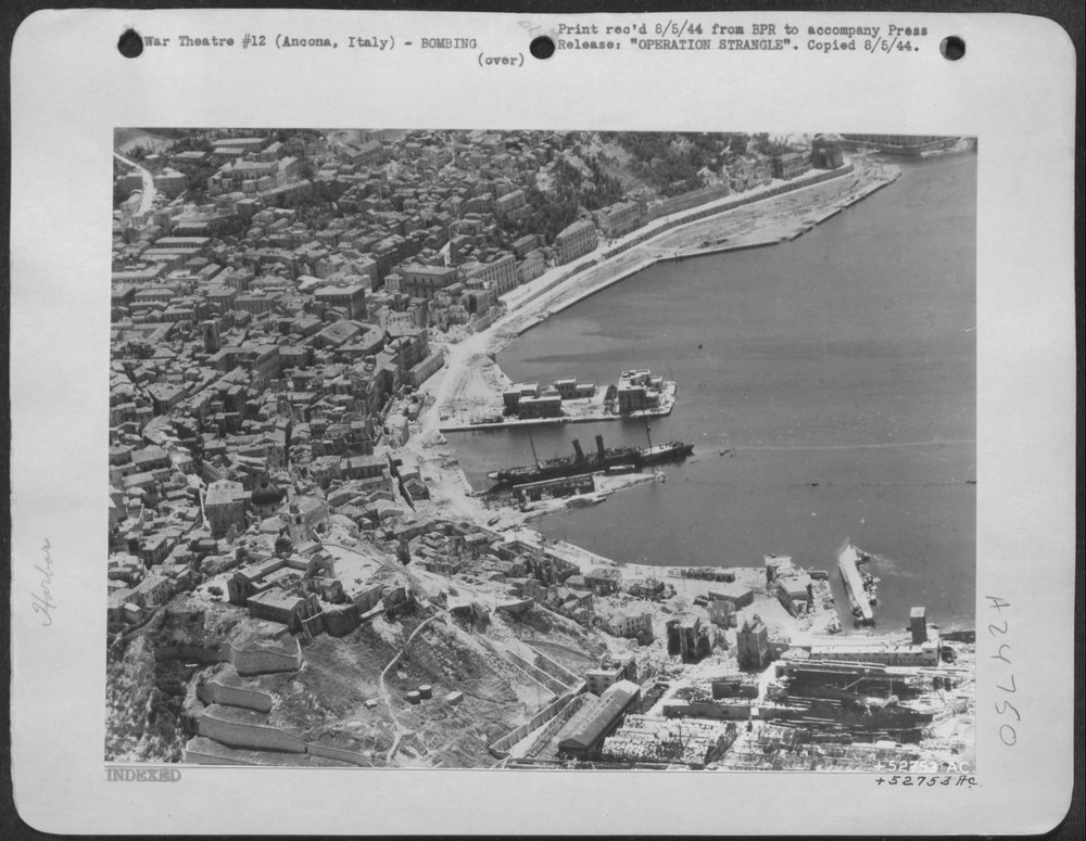 Ancona Harbor bomb damage