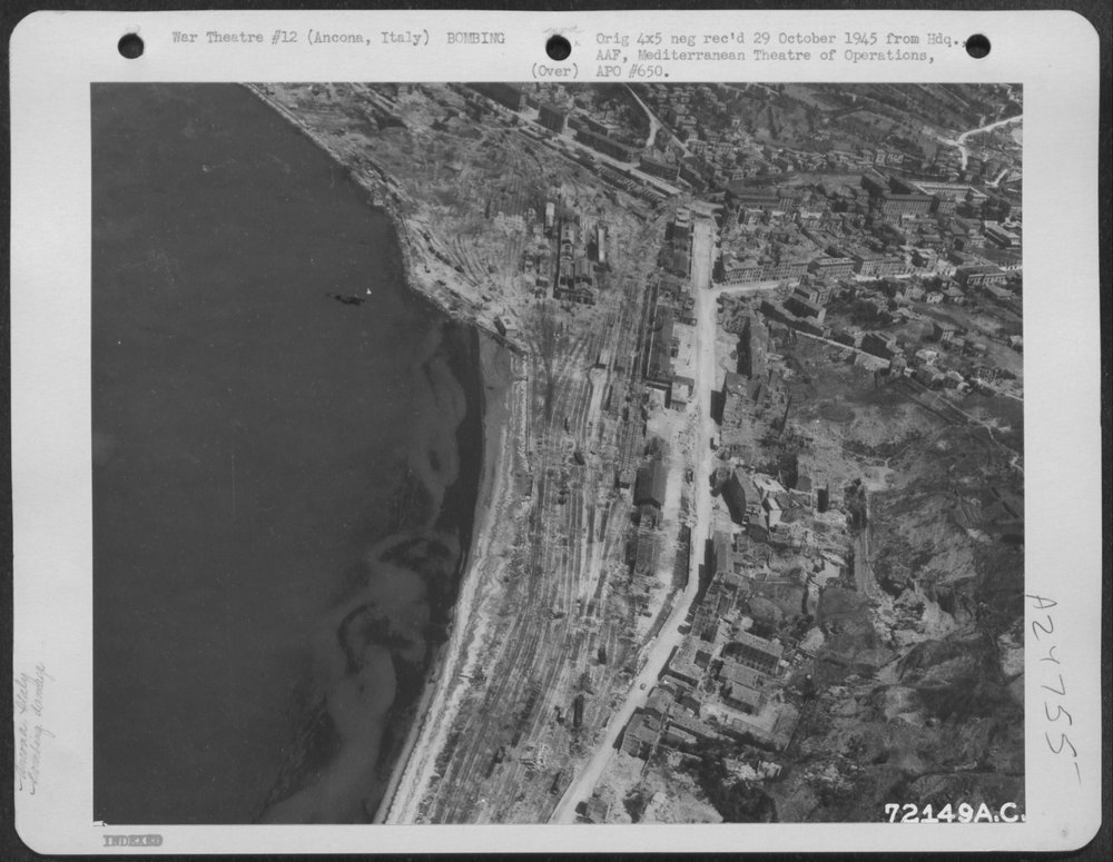 Ancona marshalling yards bombed