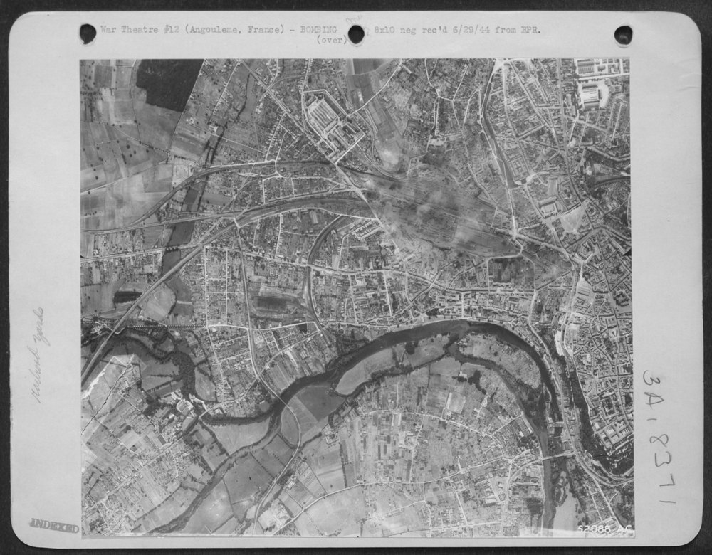 Angouleme marshalling yards destroyed