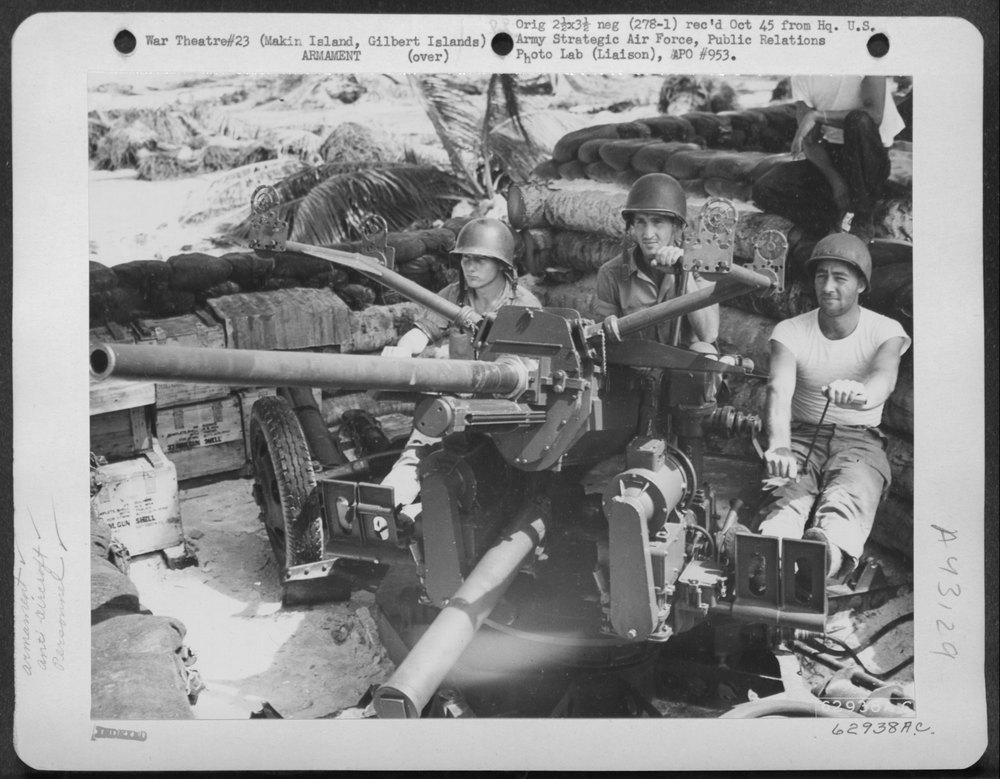 Anti-Aircraft Crew On Makin Island
