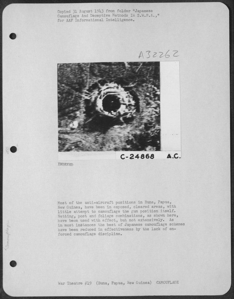 Anti-aircraft positions in Buna