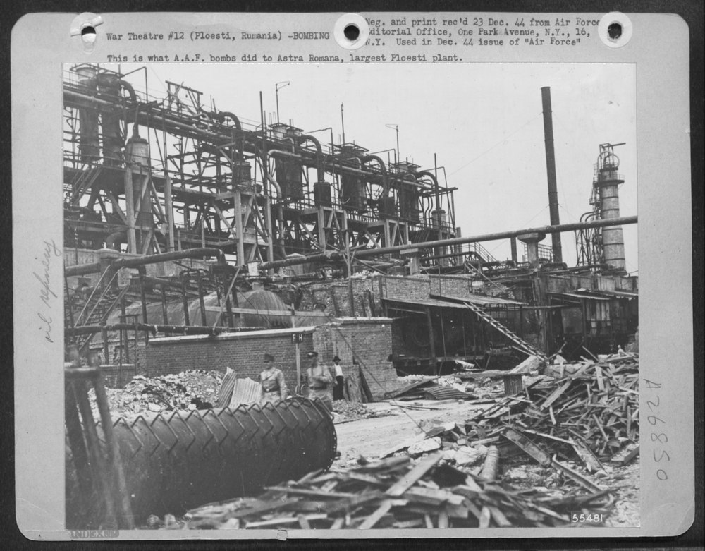 Astra Romana Ploesti plant bombed