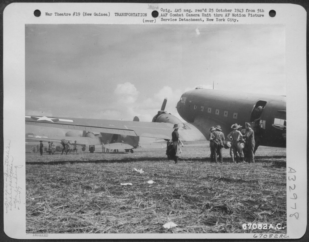 Australian 7th Division at Nadzab Airstrip