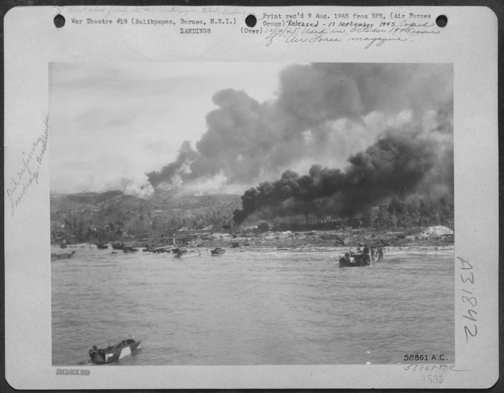 Australian landing craft at Balikpapan