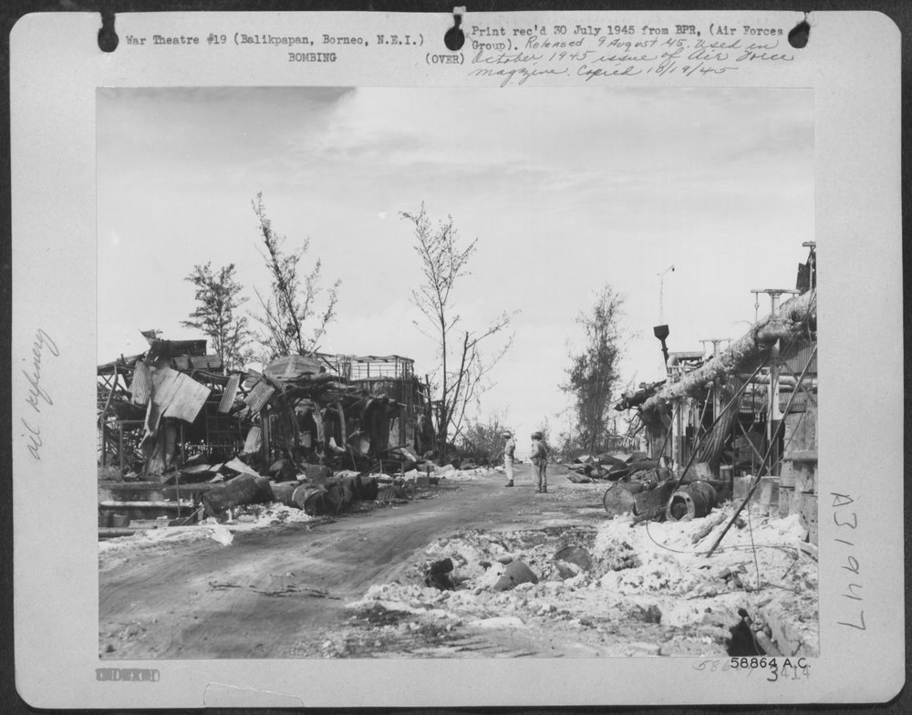 Wreckage Litters the Streets of Balikpapan