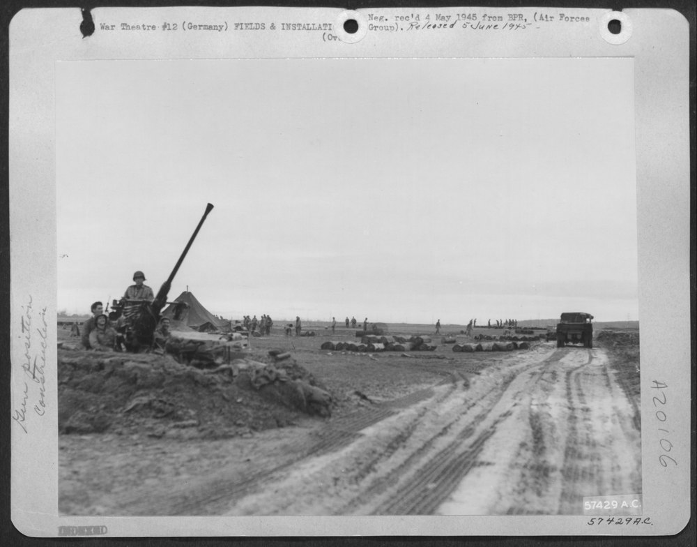 Aviation engineers of the 9th Engineer Command laying a new American