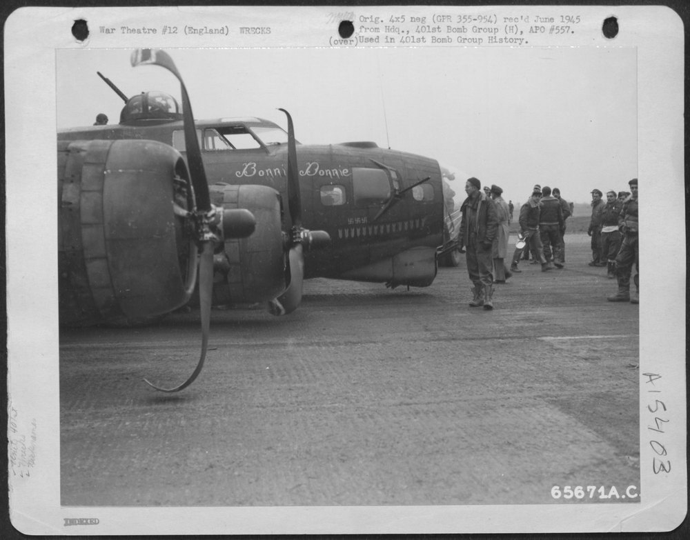 B-17 Bonnie Donnie at 8th Air Force base