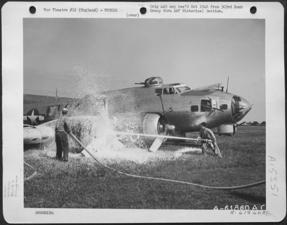 B-17 Crash Lands England