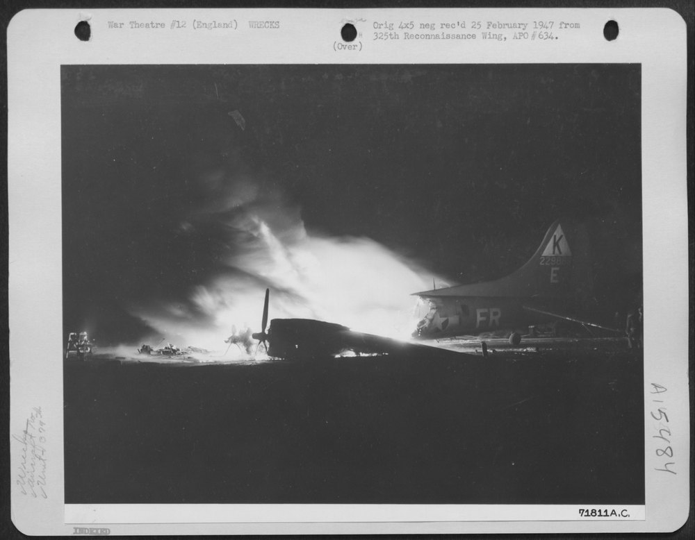 B-17 Crashing In England