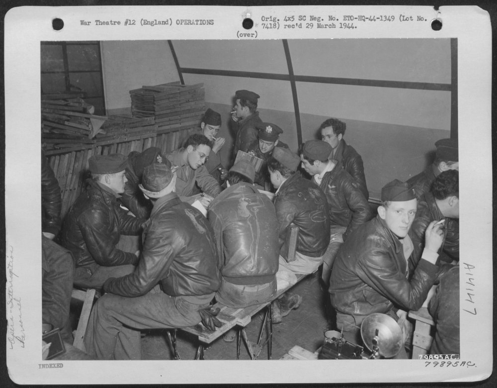B-17 Crew Interrogated England