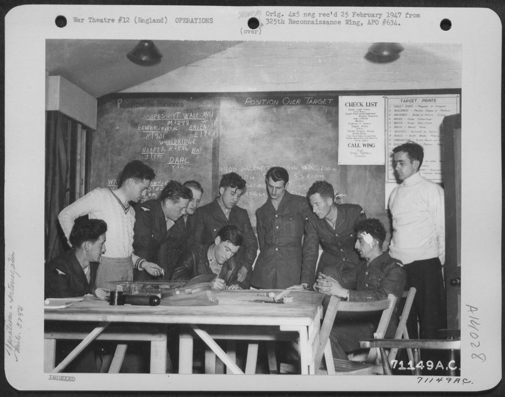B-17 Crew Interrogated England