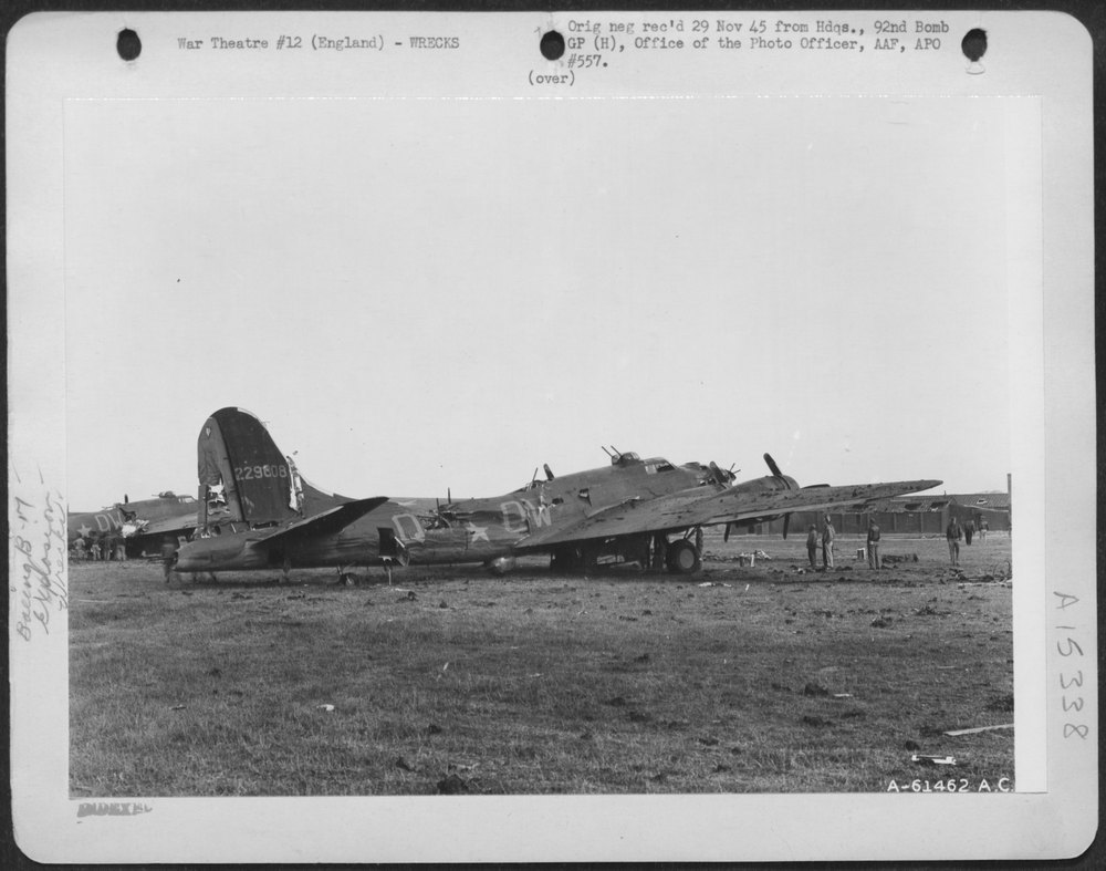 B-17 Damaged England