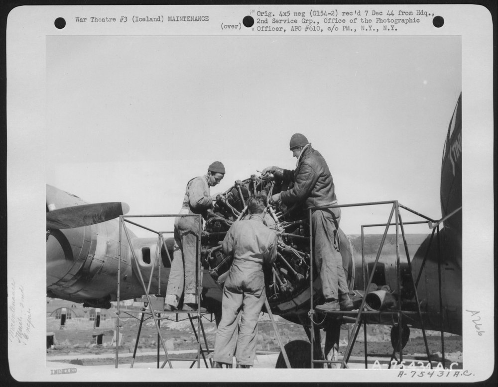 B-17 Engine Change In Iceland