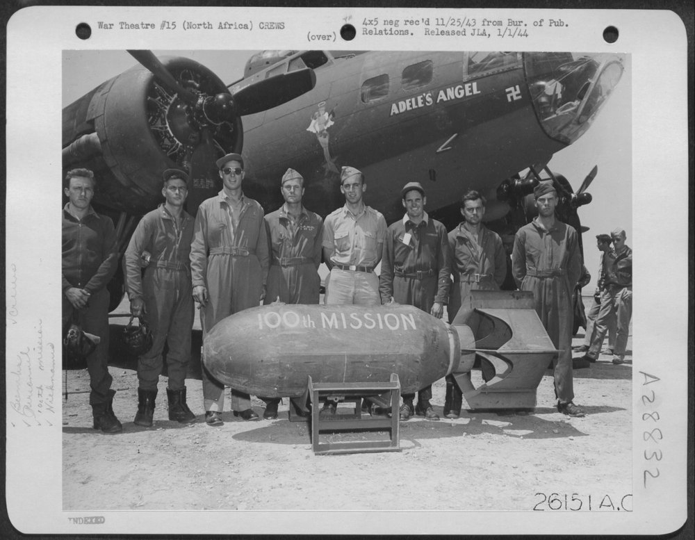 B-17 Flying Fortress crew over Leghorn