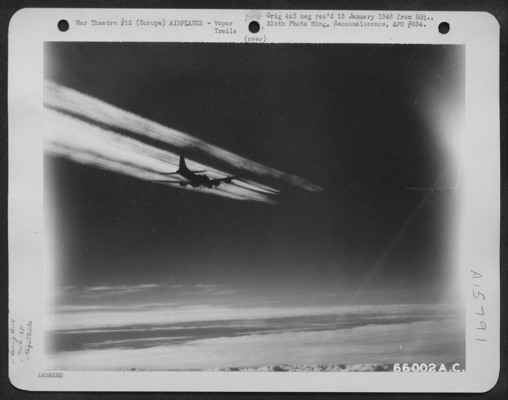 B-17 Flying Fortress en route to bomb Nazi installations