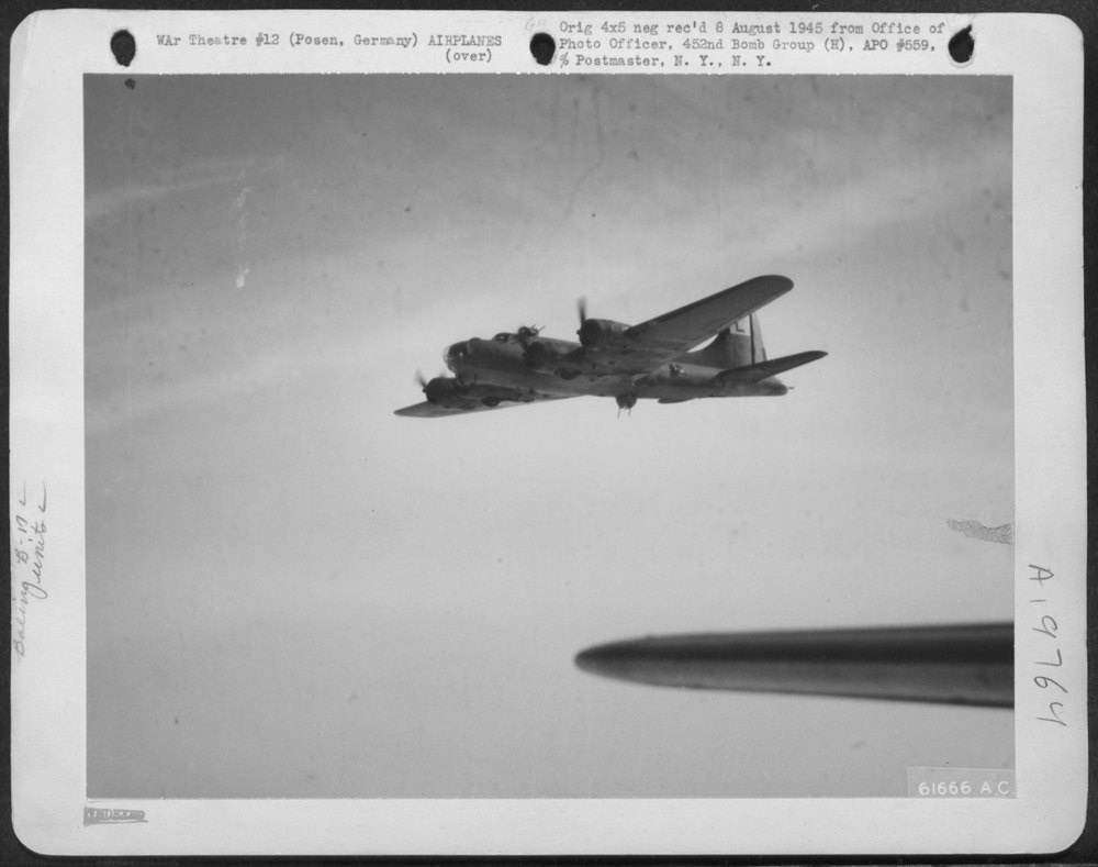B-17 Flying Fortress enroute to Germany
