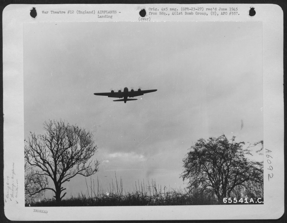 B-17 Flying Fortress landing England