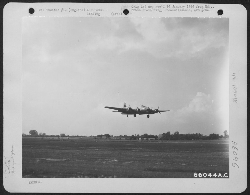 B-17 Flying Fortress landing England