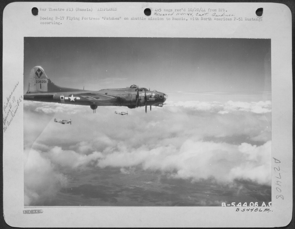 B-17 Flying Fortress on shuttle mission