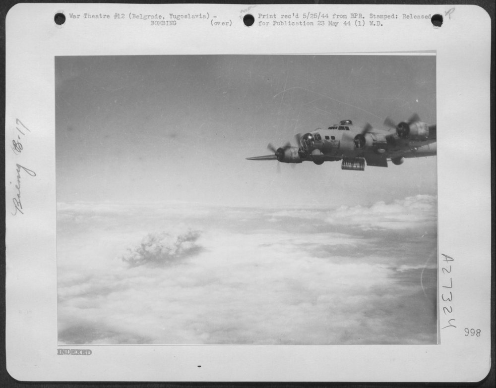 B-17 Flying Fortress over Belgrade