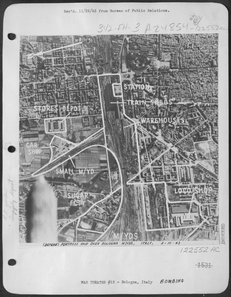 B-17 Flying Fortress over Bologna