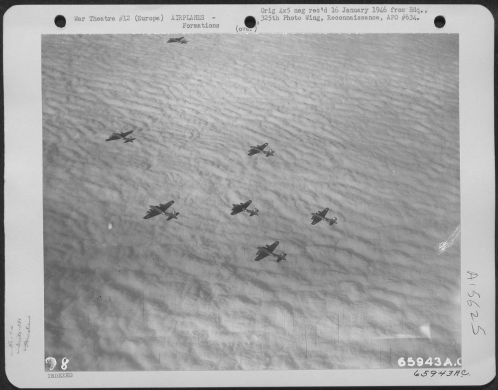 B-17 Flying Fortress over enemy Europe
