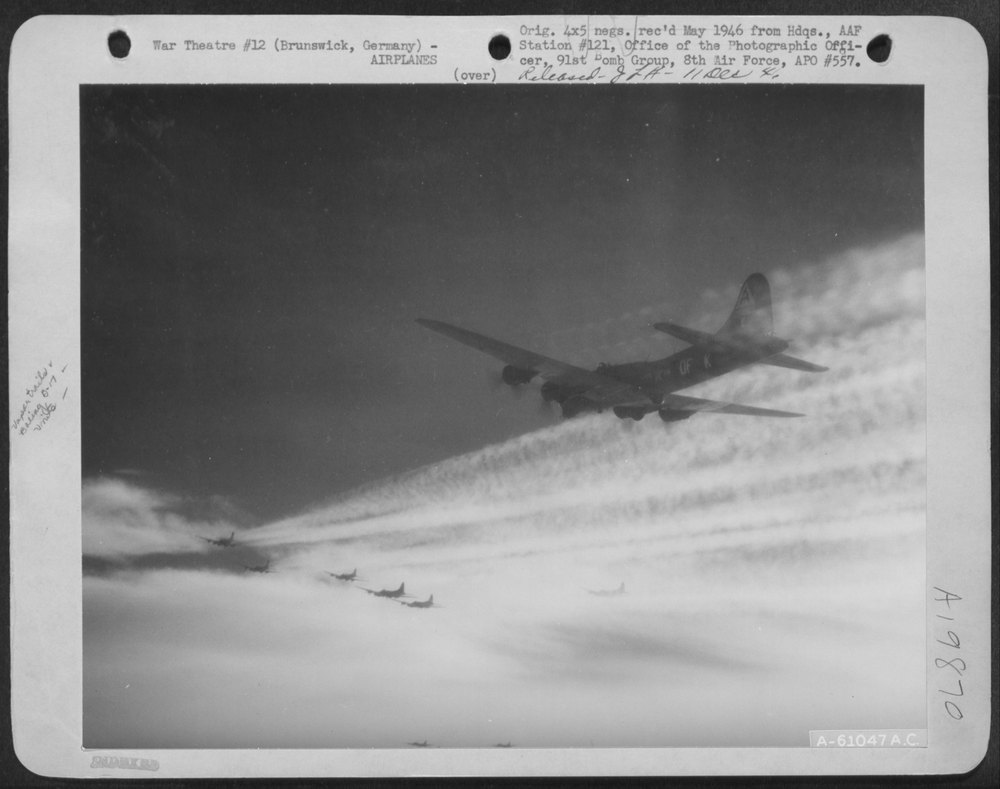 B-17 Flying Fortress over German territory