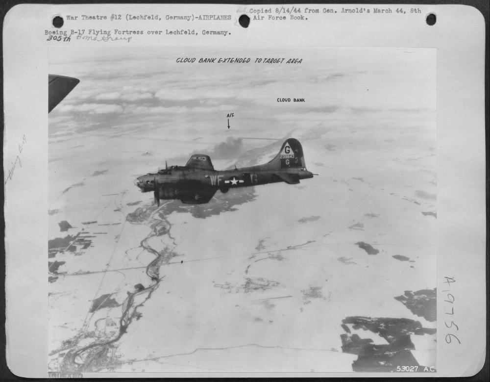 B-17 Flying Fortress over Lechfeld