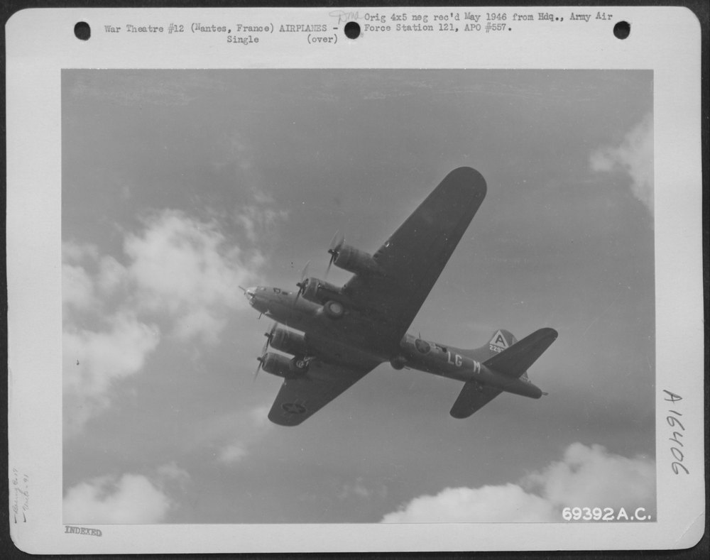 B-17 Flying Fortress over Nantes