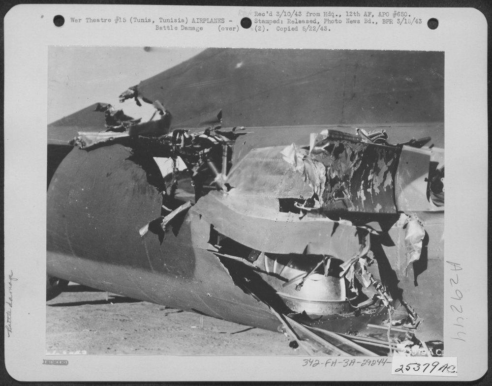 B-17 Flying Fortress over Tunis
