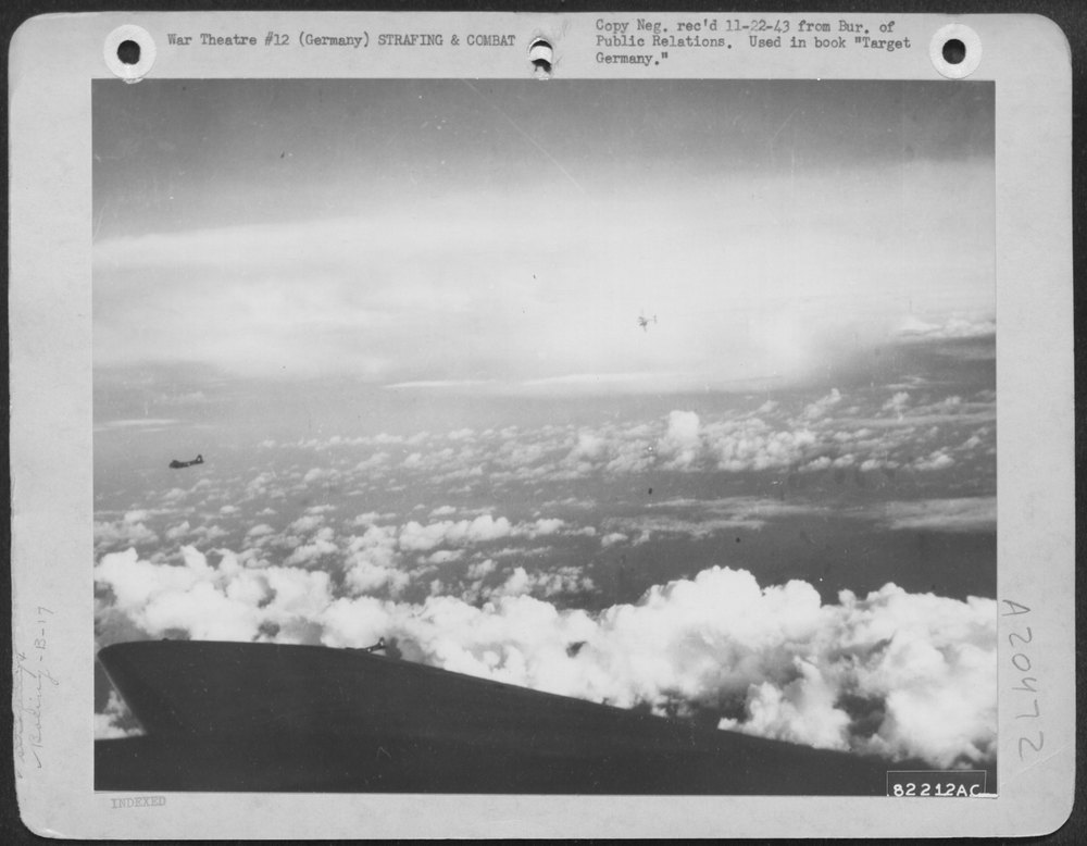 B-17 Flying Fortress under attack in Germany