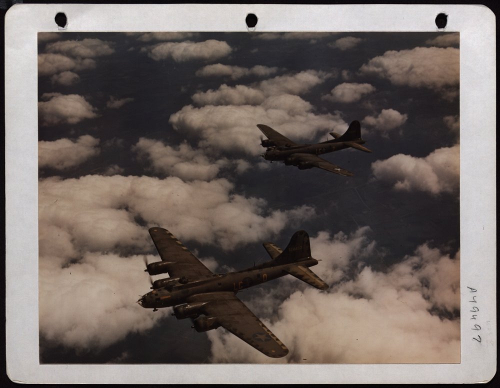 B-17 Flying Fortresses En Route England