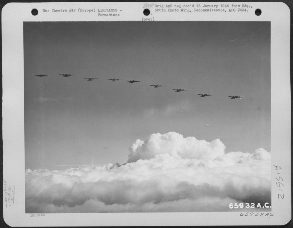 B-17 Flying Fortresses en route to Europe