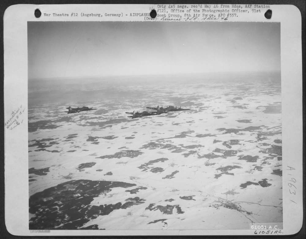 B-17 Flying Fortresses enroute to Augsburg