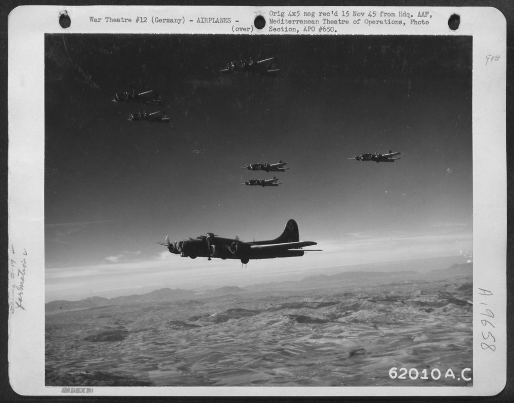 B-17 Flying Fortresses enroute to Blechhammer