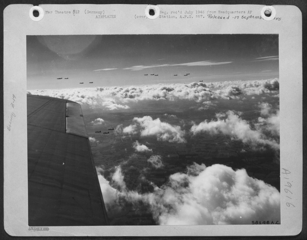 B-17 Flying Fortresses Enroute To Germany