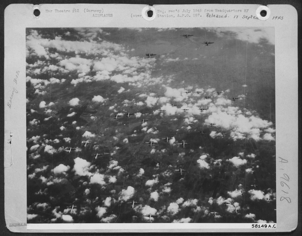 B-17 Flying Fortresses Enroute To Germany