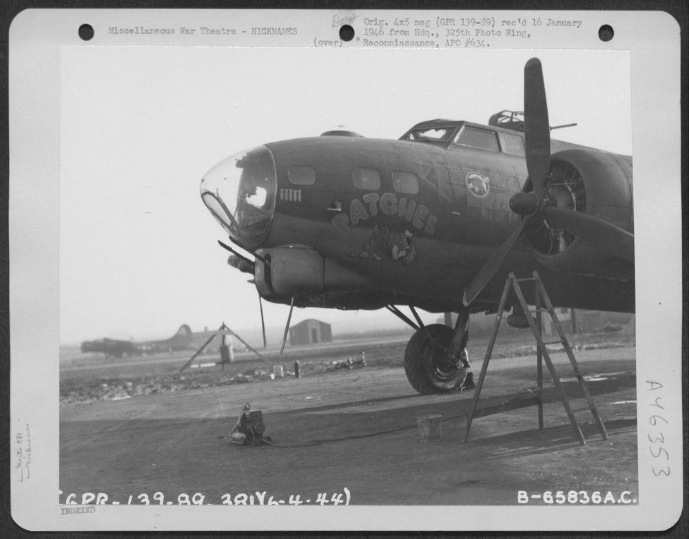 B-17 Flying Fortresses near Ridgewell