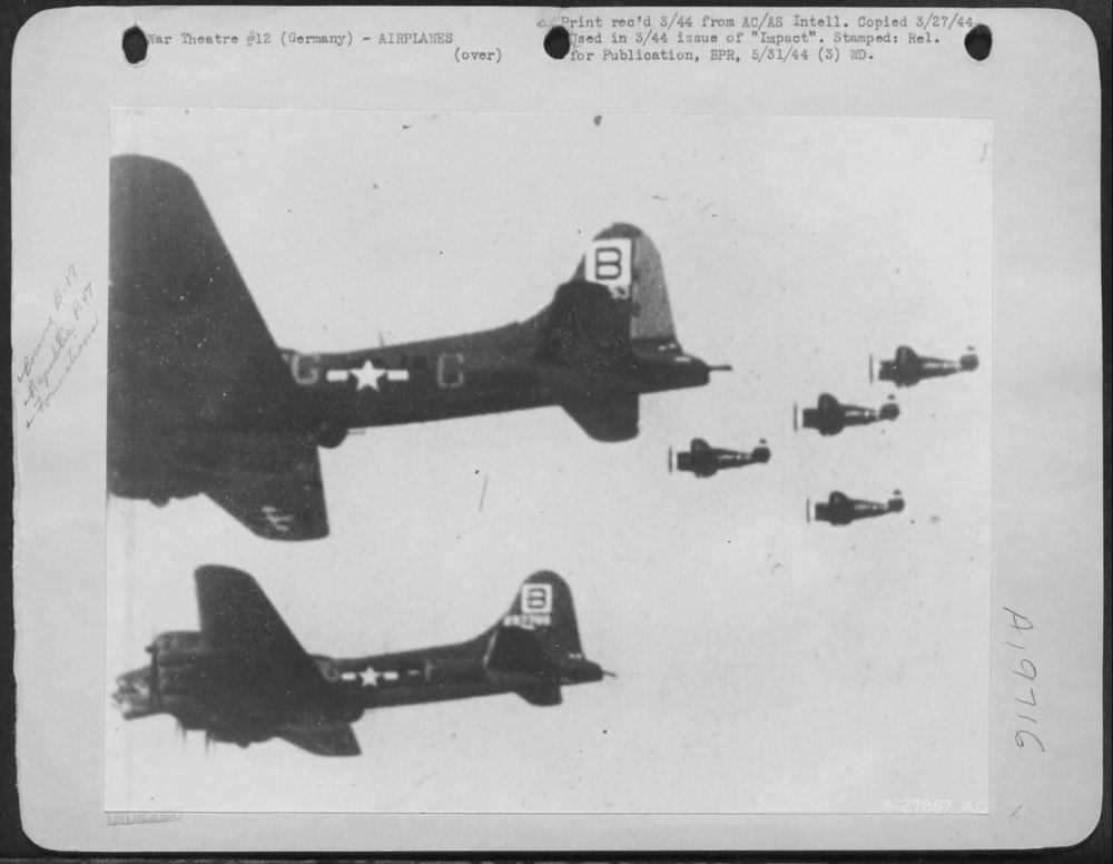 B-17 Flying Fortresses on way to Emden