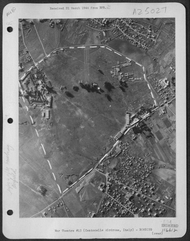 B-17 Flying Fortresses over Centocelle Airdrome