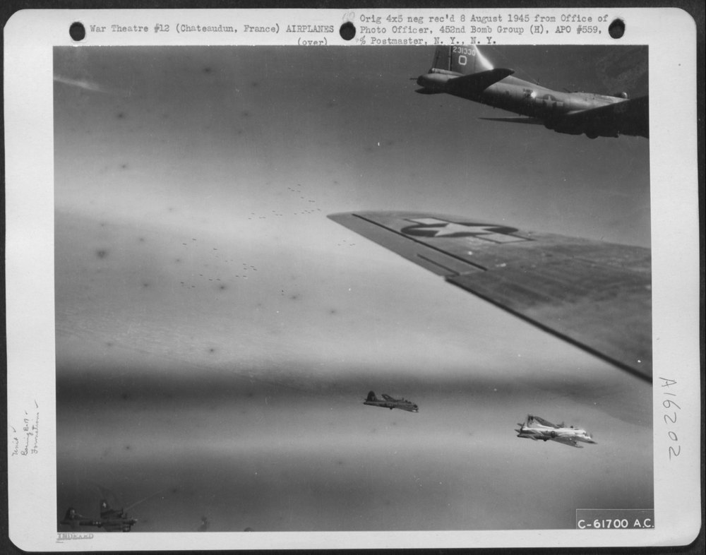 B-17 Flying Fortresses over Chateaudun