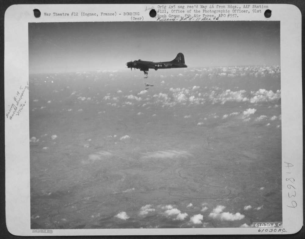 B-17 Flying Fortresses over Cognac