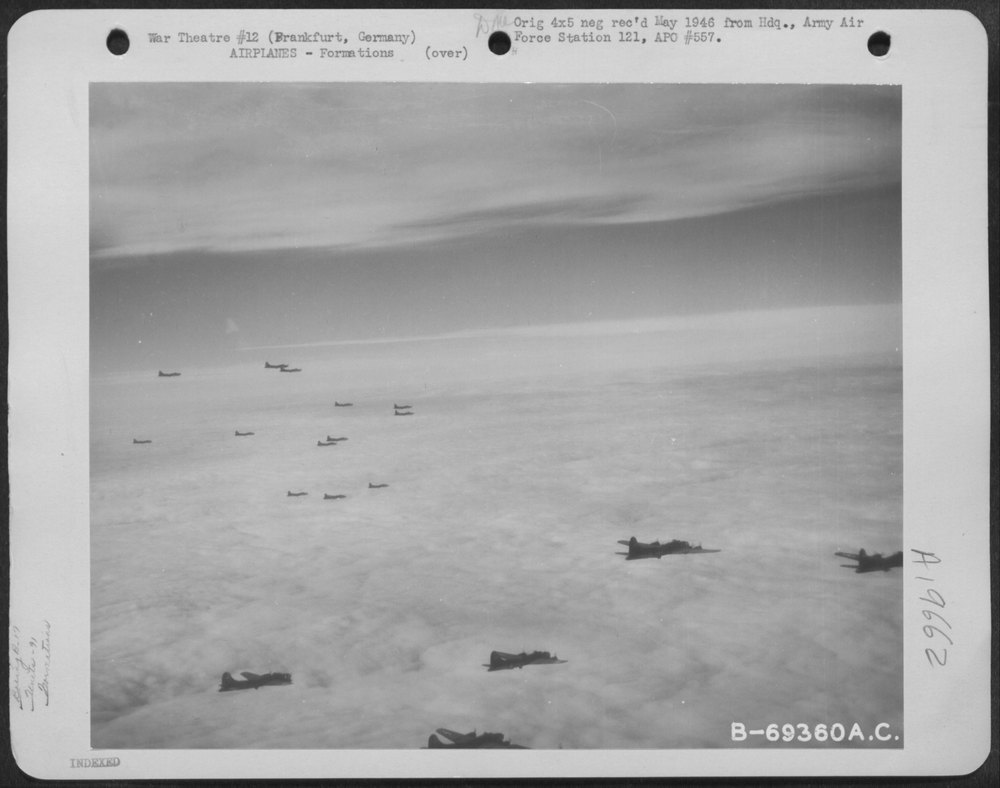 B-17 Flying Fortresses over Frankfurt
