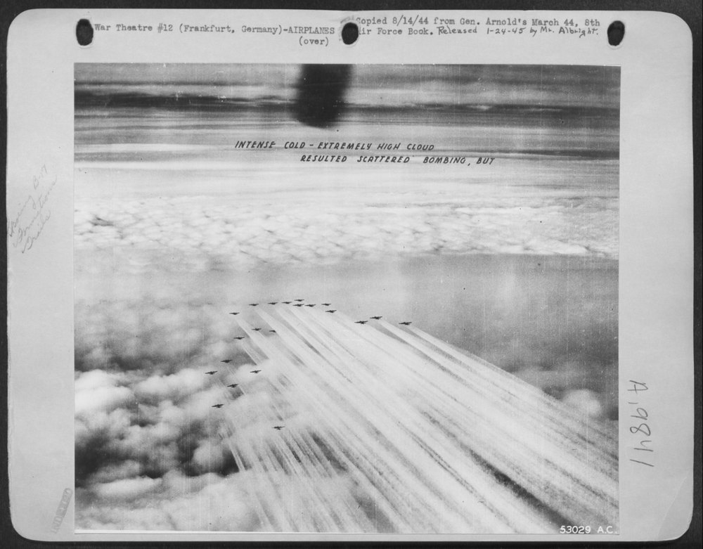 B-17 Flying Fortresses over Frankfurt