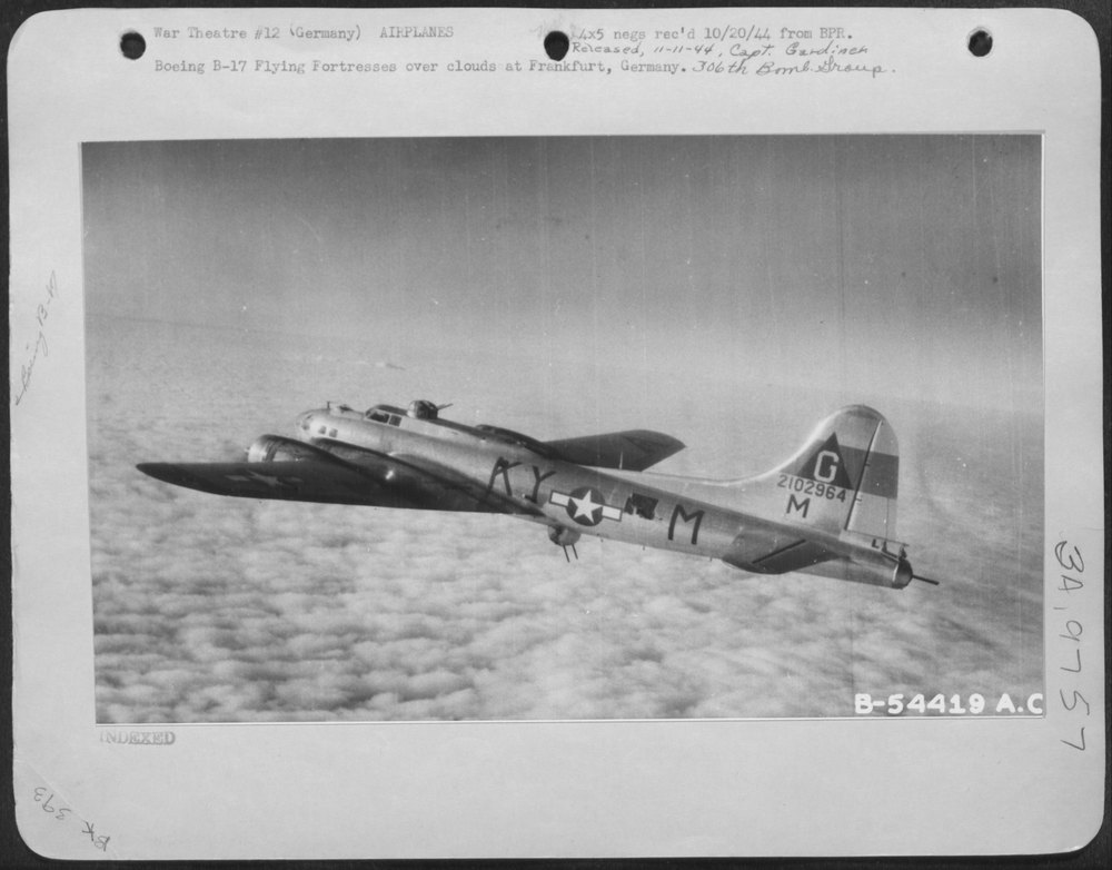B-17 Flying Fortresses over Frankfurt